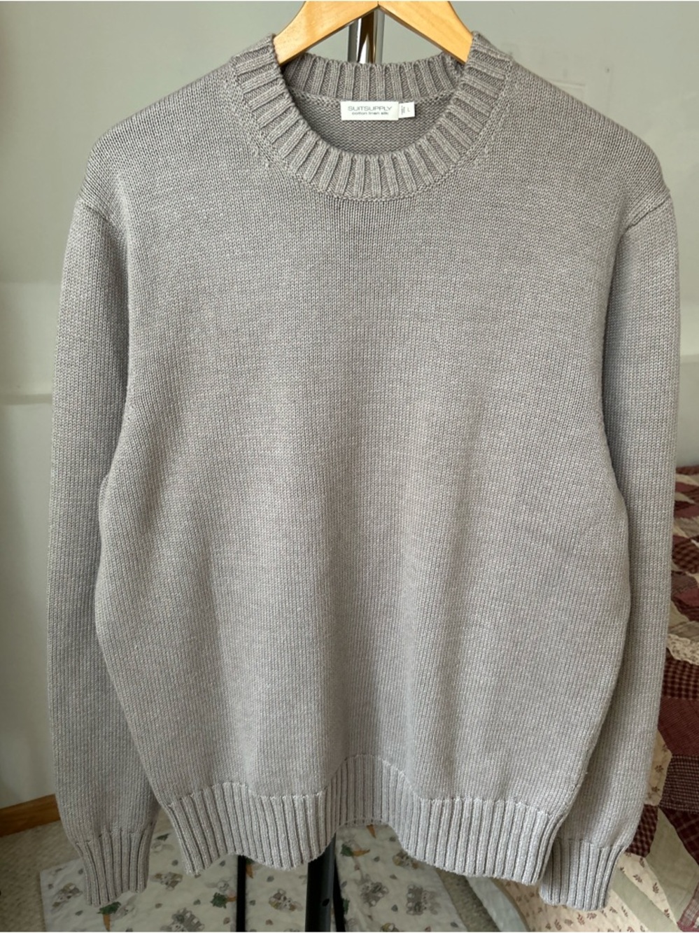 Suitsupply Cotton Linen Silk Crew Neck Sweater